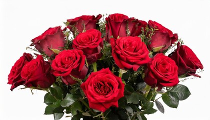 bouquet of red roses png file of cutout object on background