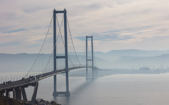 Osman Gazi Bridge (Izmit Bay Bridge). Izmit, Kocaeli, Turkey