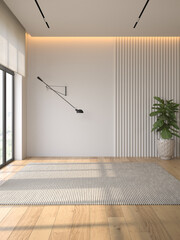 Modern style conceptual interior empty room 3d illustration - 709713065