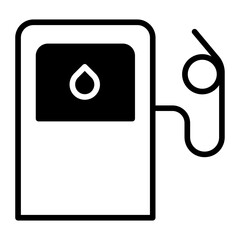 Fuel solid glyph icon