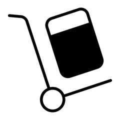Goods Trolley solid glyph icon