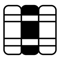 Library solid glyph icon