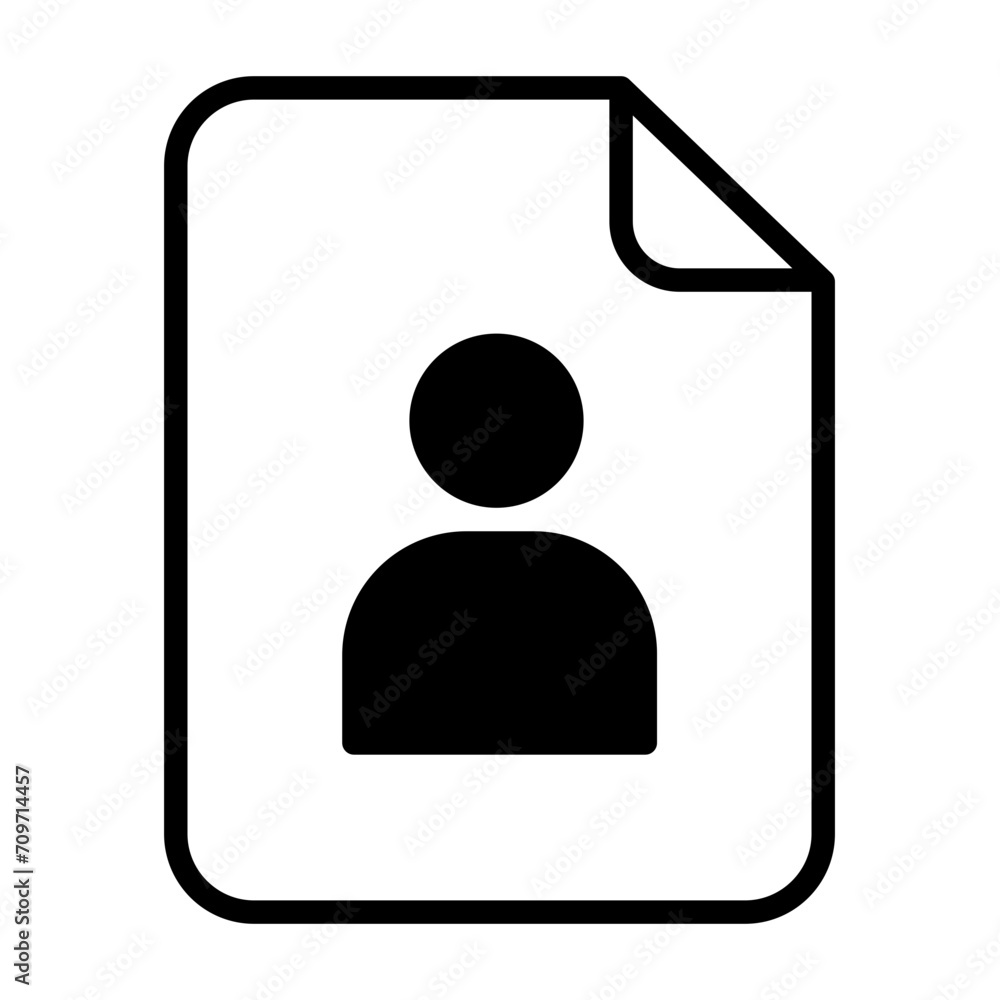 Poster cv page solid glyph icon