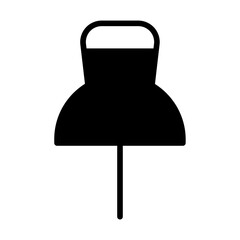 Paper Pin solid glyph icon