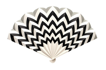 Chevron Print Fan Chic Isolated On Transparent Background