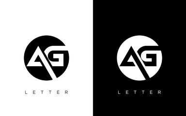 ag letter vector logo abstract template