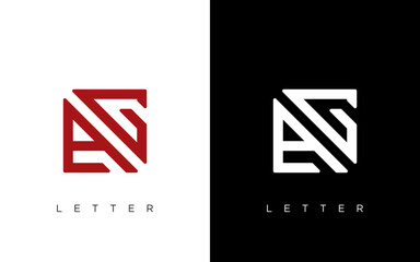 Fototapeta premium ag letter vector logo abstract template