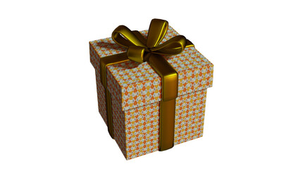 Colorful gift box with ribbon transparent