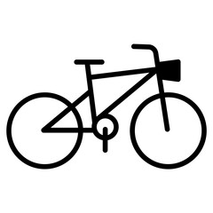 Bicycle solid glyph icon