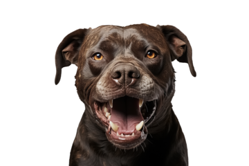 Staffordshire bull terrier isolated on transparent background. Generative Ai