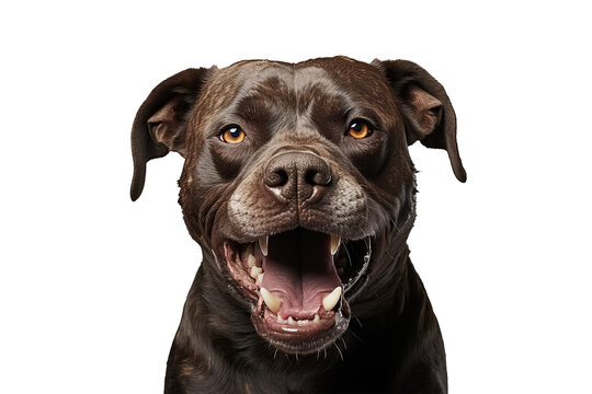 Staffordshire bull terrier isolated on transparent background. Generative Ai