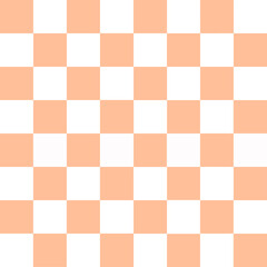 Schachbrett in den Farben weiß und Peach Fuzz
