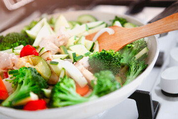 Cooking process of vegetable stew