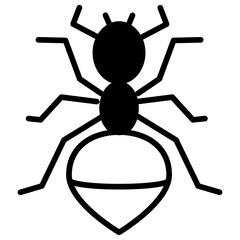 Ant solid glyph icon