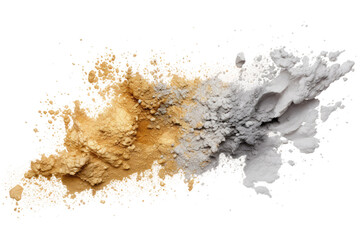 Gold Silver Color Explosion Isolated On Transparent Background