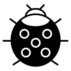 Ladybug solid glyph icon