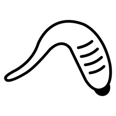 Leech solid glyph icon