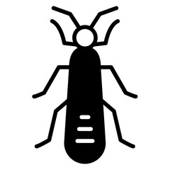 Stonefly solid glyph icon