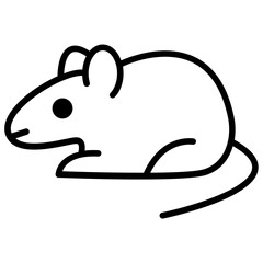 Rat solid glyph icon