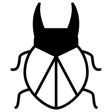 Giant water bug solid glyph icon