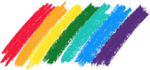Fototapeta premium Rainbow Crayon Chalk Drawing