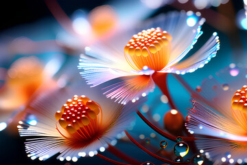 abstract fractal flower generative AI 