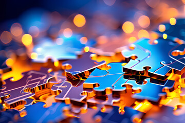 background made of puzzle generative AI 