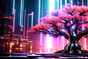 fireworks in the city generative AI 