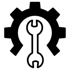 Maintenance solid glyph icon