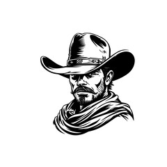Cowboy logo design vector illustration