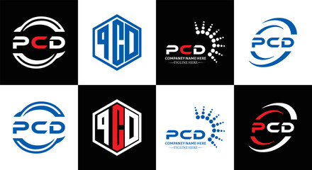 PCD logo. P C D design. White PCD letter. PCD, P C D letter logo design. Initial letter PCD linked circle uppercase monogram logo. P C D letter logo vector design. PCD letter logo design five style.	
