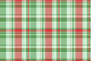 Setting plaid pattern texture, jpg vector check tartan. Mix seamless textile background fabric in light and green colors.