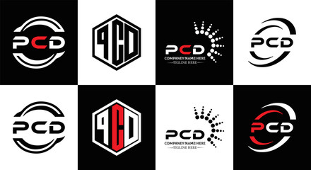 PCD logo. P C D design. White PCD letter. PCD, P C D letter logo design. Initial letter PCD linked circle uppercase monogram logo. P C D letter logo vector design. PCD letter logo design five style.	
