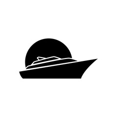 Fototapeta na wymiar yacht logo abstract vector template. Boat Logo Design Template Vector Graphic Branding Element.