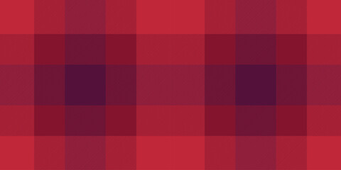 Performance vector texture check, customizable tartan seamless textile. Single fabric plaid background pattern in red and pink colors.