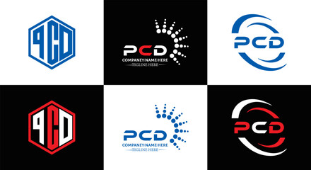 PCD logo. P C D design. White PCD letter. PCD, P C D letter logo design. Initial letter PCD linked circle uppercase monogram logo. P C D letter logo vector design. PCD letter logo design five style.	
