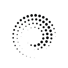 Dot spiral abstract black and white