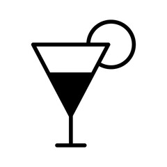 Mocktail solid glyph icon