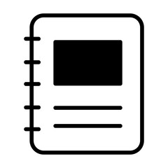 Notebook solid glyph icon