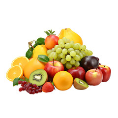 Naklejka na ściany i meble fruits and berries On a transparent background PNG