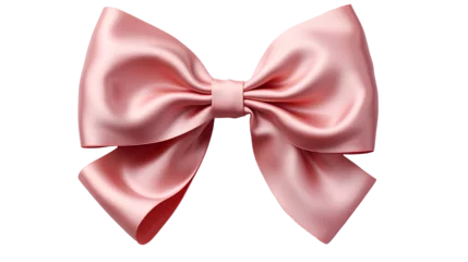 Foto op Aluminium pink bow png. pink satin bow top view png. pink bow flat lay png. pink silk bow isolated. pink ribbon png. ribbon png © Divid
