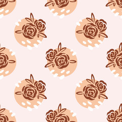 seamless floral pattern with hand drawn flowers 