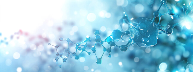 DNA double helix. DNA molecule structure. Medical science research of chromosome DNA genetic...