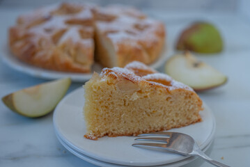 sweet home made vanilla pear pie