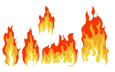Vector flame illustration set