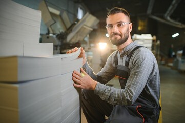 Portrait of a printing house worker