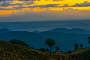 sunrise in the mountains