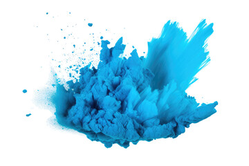 Turquoise Blue Periwinkle Blast Splash Isolated On Transparent Background