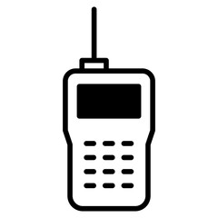 walkie talkie solid glyph icon