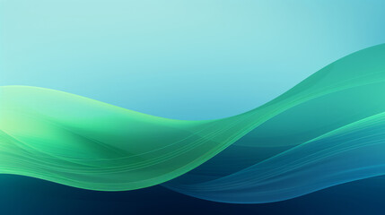 Background With Soft Blue Green Waves